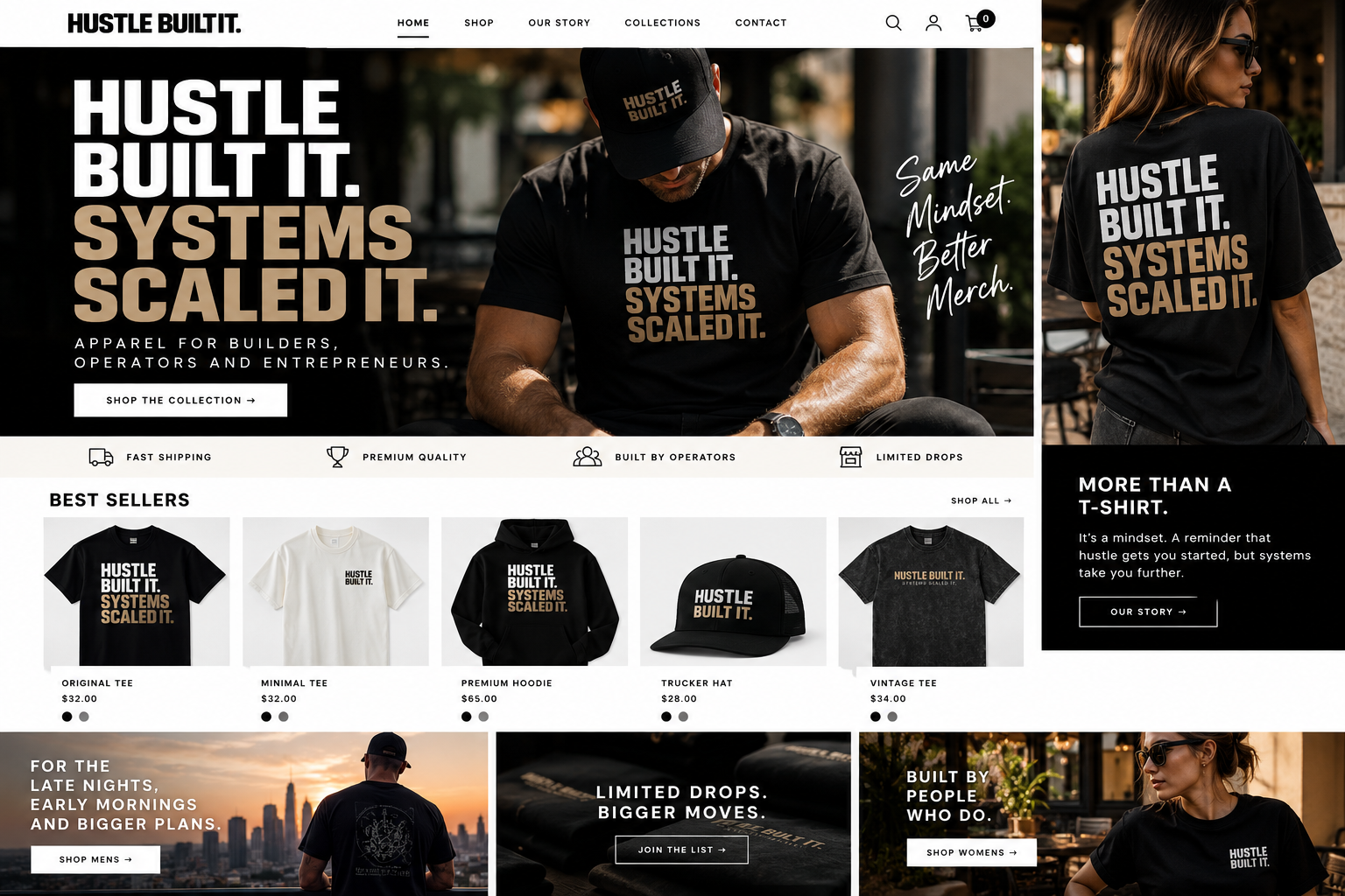 Hustle Built It apparel collection